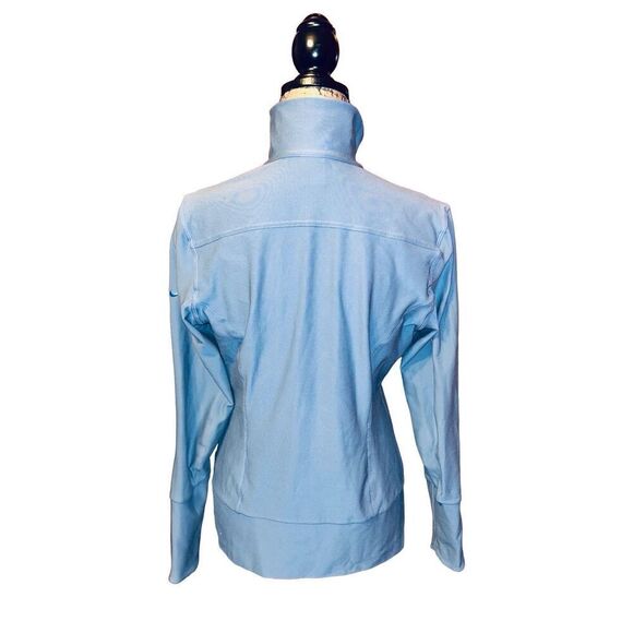 Nike Fit Dry Full Zip Jacket Womens Size Medium Blue Stretch - Picture 3 of 5